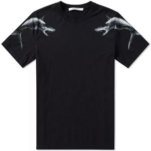 EUC Men’s Size Small Givenchy Cuban Fit Shark Prints Jersey Cotton Tee In Black